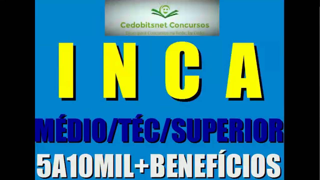 INCA RJ CONCURSO PÚBLICO PROVAS QUESTÕES SIMULADO CURSO APOSTILA ...