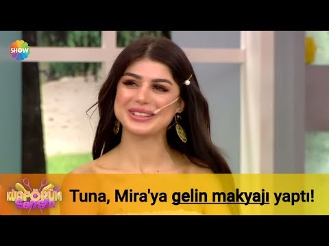 Tuna, Mira'ya 'gelin makyajı' yaptı!