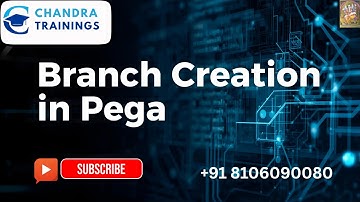 CREATE BRANCH in #pega || New PEGA batch NOV 27, 2024 || Check desc|| Call +91 8106090080 #pega