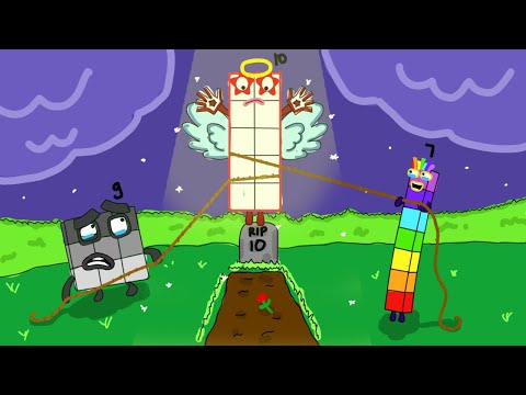 Numberblocks 10 is dead, and Numberblocks 9 and 7 marry him - Numberblocks fanmade coloring story