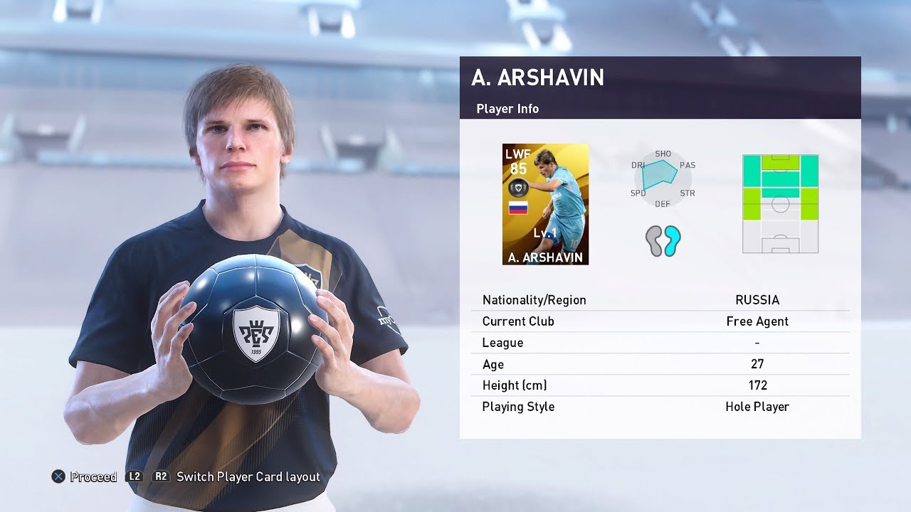 Andrey Arshavin unveiled by KONAMI as a Legend in eFootball PES 2020