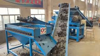 Full Automatic waste tyre recycling machine, tire shredder machine Guide