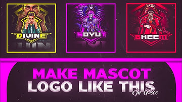 🔥Create This Mascot Logo On Android | How to Add Text And Background On Mascot Logo On Android