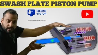 Swash Plate piston Pump || How variable displacement Piston Pump Work ?