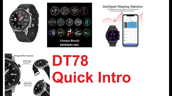 Smart Watch DT78 - IP68 Waterproof Full Touch Blood Pressure Health Fitness Smartwatch: Unboxing