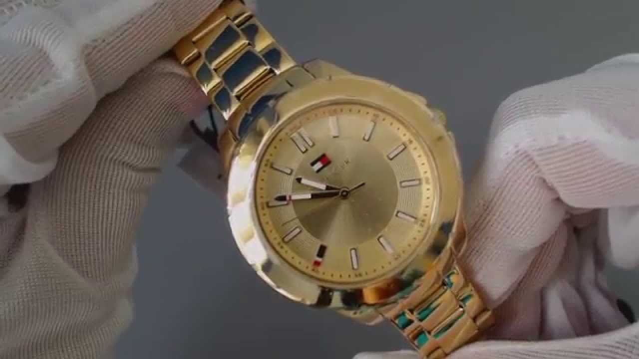 tommy hilfiger gold tone watch