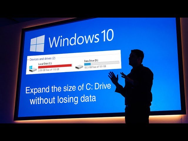 Expand The Size Of C Drive Without Losing And Formatting Data Windows 10 Tips And Tricks Youtube