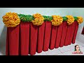 Box Pleats with Rose Flower Fold and Grass Table Skirting Design Ideas