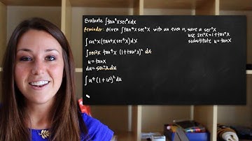 Integrals of trigonometric functions, tan^msec^n, even n (KristaKingMath)