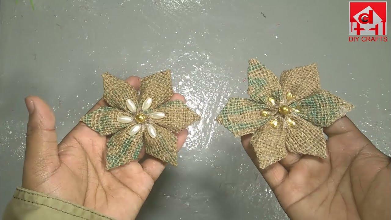 Burlap Followers Tutorial How to make jute flower YouTube