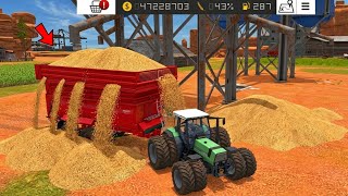 Overloaded Trolley with weet   in Fs 18 game Multiplayer and Grass Cutting Make Grass Bales