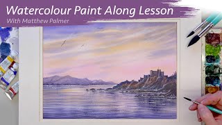 Live watercolour paint along lesson with Matthew Palmer