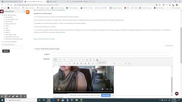 Adding video to Moodle Discussion Forums