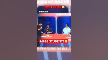 Wait for End🤣 ft. MBBS Students @pwmeded #pw #shorts #physicswallah