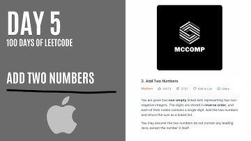 APPLE INTERVIEW QUESTION | Add Two Numbers (LeetCode problem 2)