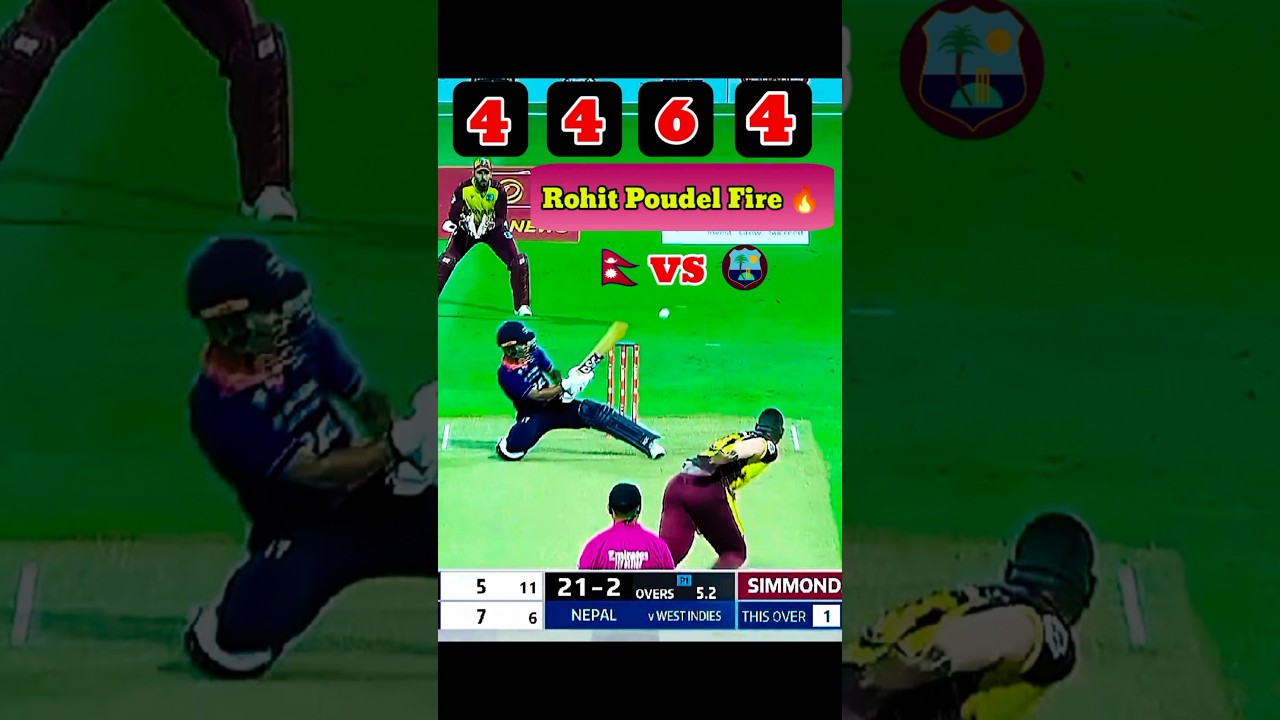 Back To Back Boundary 😍 Rohit Kumar Poudel ❤️ 