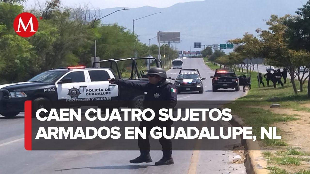 Tras persecución, detienen a cuatro con armas largas en Guadalupe, NL