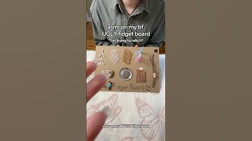 ASMR on my bf UGLY fidget board 😭 #asmr #triggersforsleep #asmrtriggers #shorts