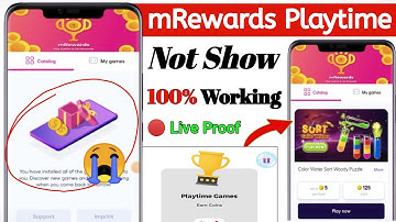 mRewards Game Not Available Problem | mRewards App Se Paise Kaise Kamaye | mReward Playtime Probelm
