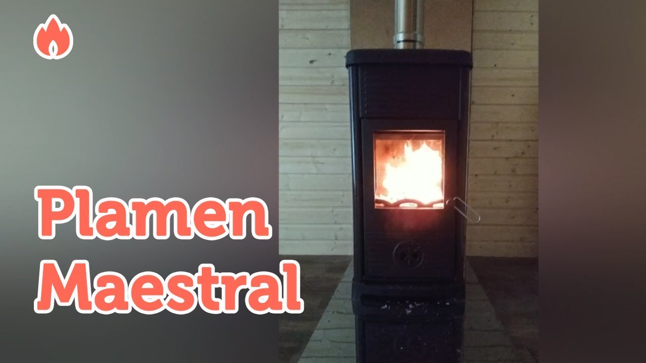 Видеообзор горения печи камина Plamen Maestral...