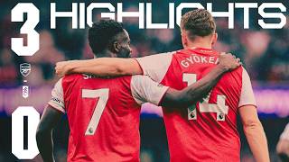 SAKA STRIKE AND A GYOKERES DOUBLE | HIGHLIGHTS | Arsenal vs Fulham (3-0) | Premier League