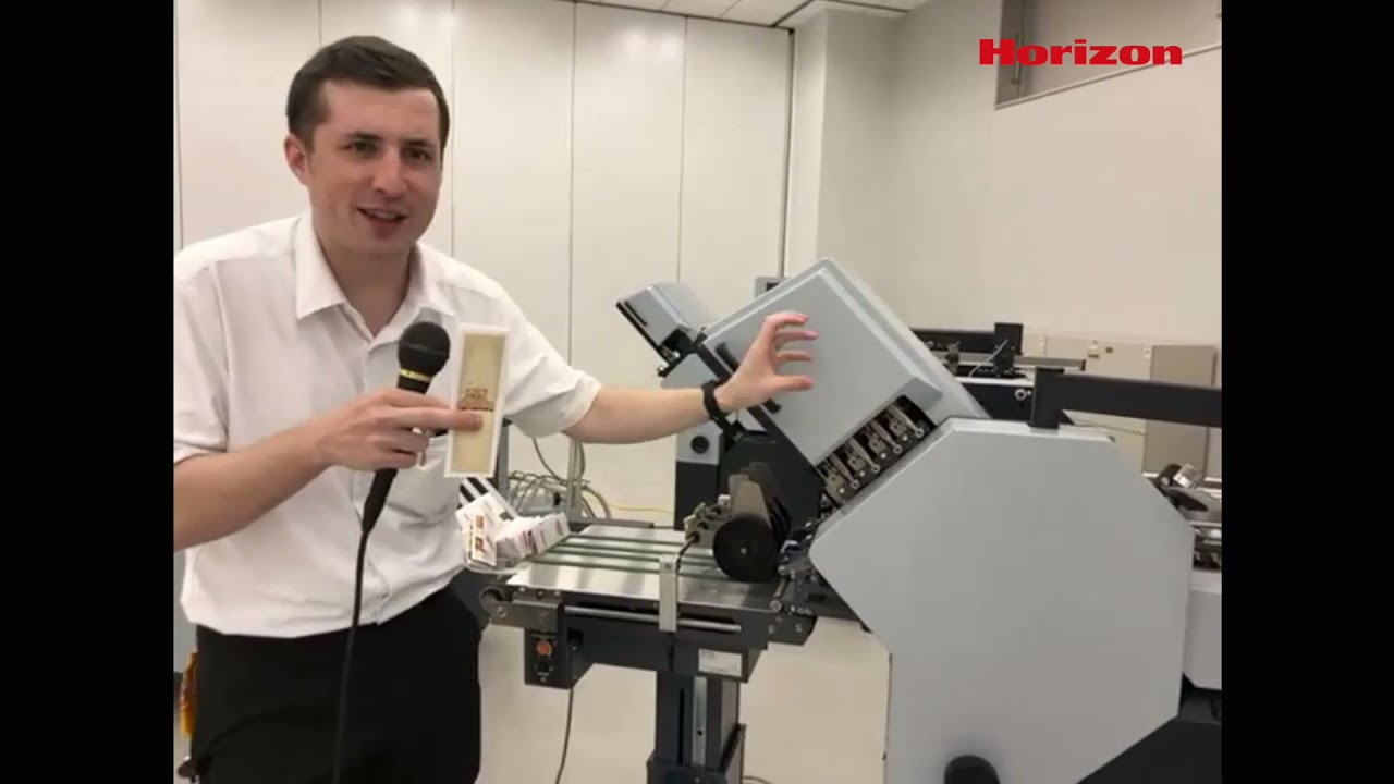 Демонстрация работы фальцовки Horizon AF-408F