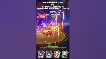 Genshin Impact - Raiden Hypercarry VS 3.3 Spiral Abyss 12-1-1 Perpetual Mechanical Array in 46sec