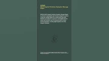 RIPEMD - RACE Integrity Primitives Evaluation Message Digest - Security+