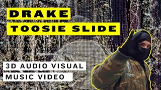 I made a 3D audio visualizer music video with only code! | DRAKE Toosie slide Generative Art Video