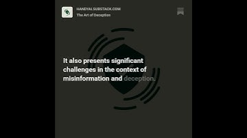 The Art of Deception (Substack Snippet)