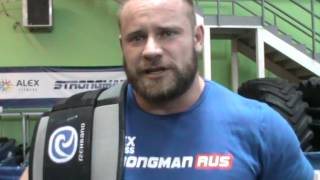 SR-TV: Ivan Shatovkin. Apollon Axle 168kg for 2reps. Preparation to Strongman Rehband Cup