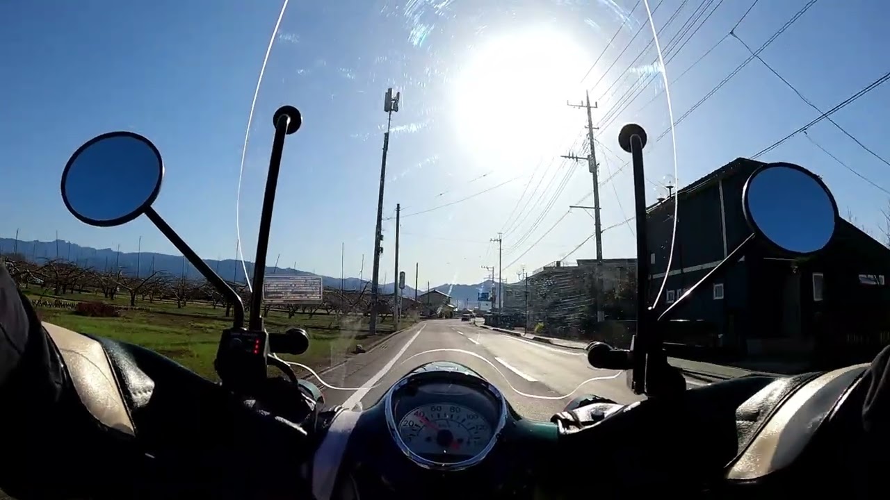 スーパーカブJA59　朝の走行　 ロングバージョン　 2026年3月5日　昨日の風はおさまった　天気が良く暖かい