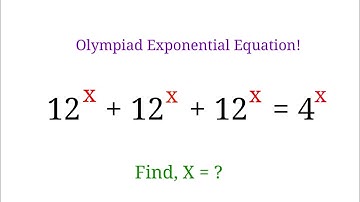 An Exponential Equation | Find the value of x | Maths Olympiad Problem 