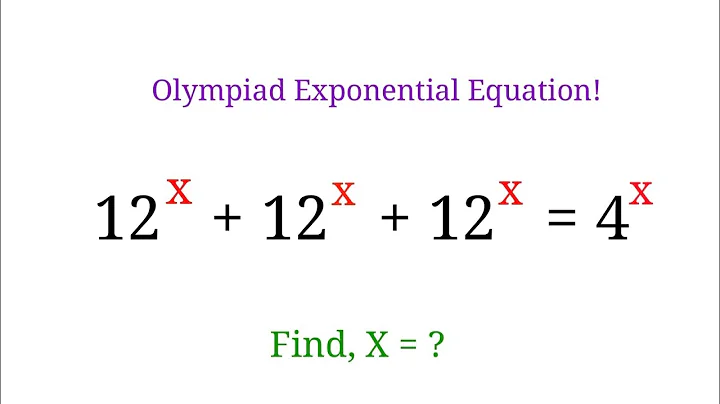 An Exponential Equation | Find the value of x | Maths Olympiad Problem 