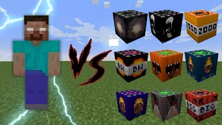 Herobrine vs 30 Different TNTs! Can He survive Nuclear TNTs?