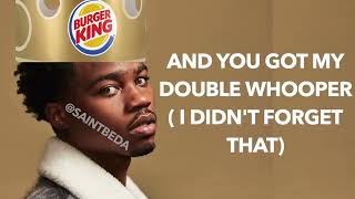 Roddy Ricch - Ballin (Burger King Parody) Lyrics Without Music