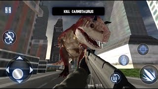 ► T Rex Dinosaur City Hunter Rocket Launcher Game - Dino City Hunter Deadly Shores Android Gameplay screenshot 1