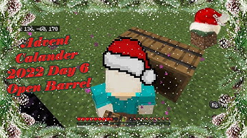 Minecraft Bedrock: Opened Barrel Tutorial Advent Calendar 2022