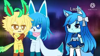 If Kip the leafeon and Softie the glaceon meets Lazuli from Eeveelution Squad (for ivy)