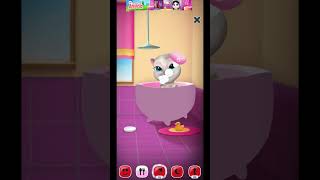 🍽️ Baby Angela Ate and Went to Sleep 😴 | Cute Daily Routine#BabyAngela #TalkingAngela #AngelaGame
