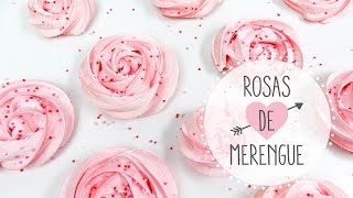 merengue duro o suspiros con forma de rosas