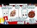 How To Draw Cookies And Milk