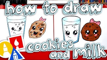 How To Draw Cookies And Milk
