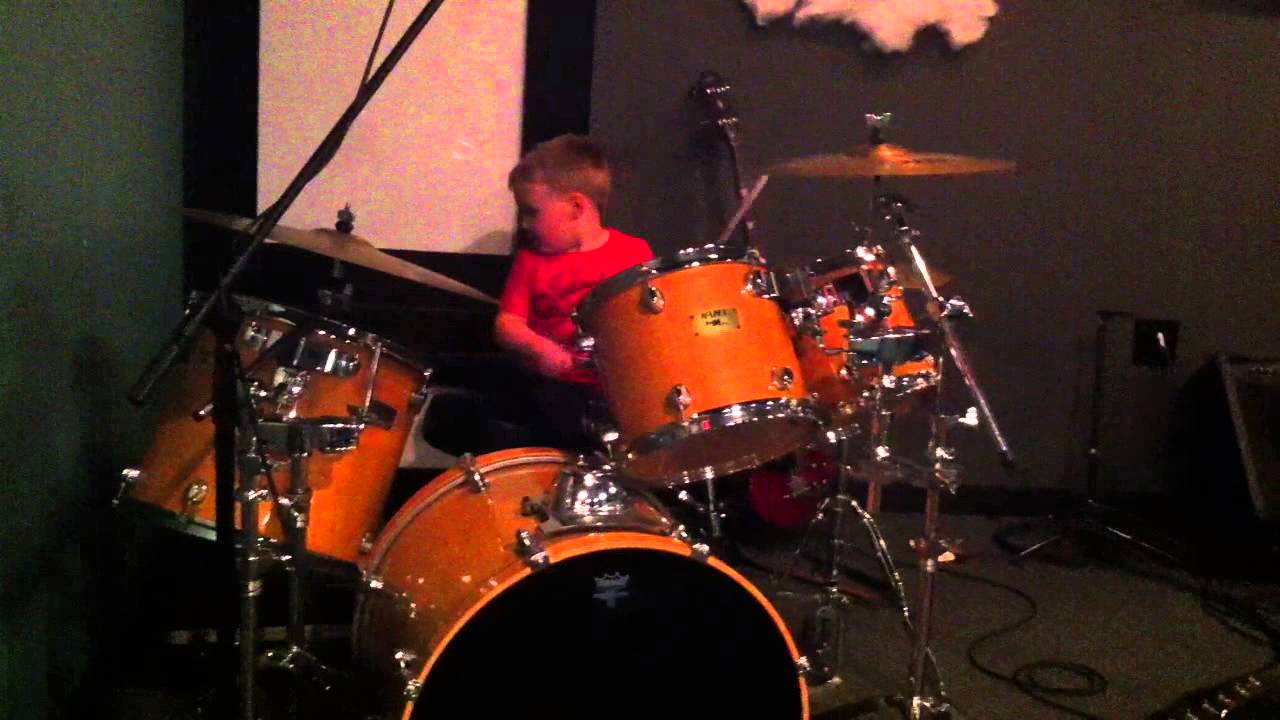 3 Year Old Drummer Eye of the Tiger YouTube