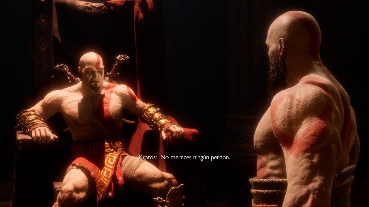 KRATOS VIEJO Confronta al KRATOS JOVEN - GOD OF WAR RAGNAROK VALHALLA (ESCENA FINAL)