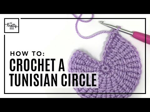 How to crochet a Tunisian Circle - crochet pattern tutorial