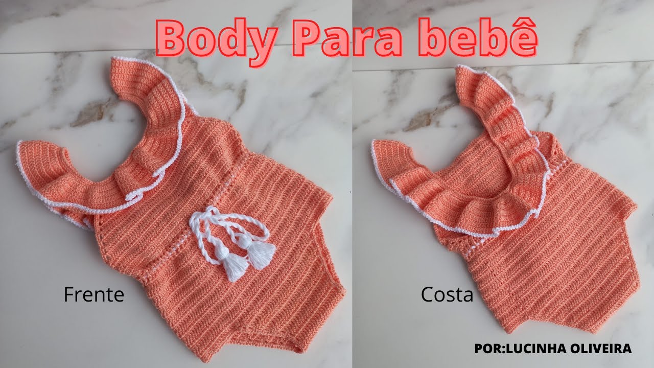 Body de croche (1 a 3 meses ) - @FioaFioCrochê