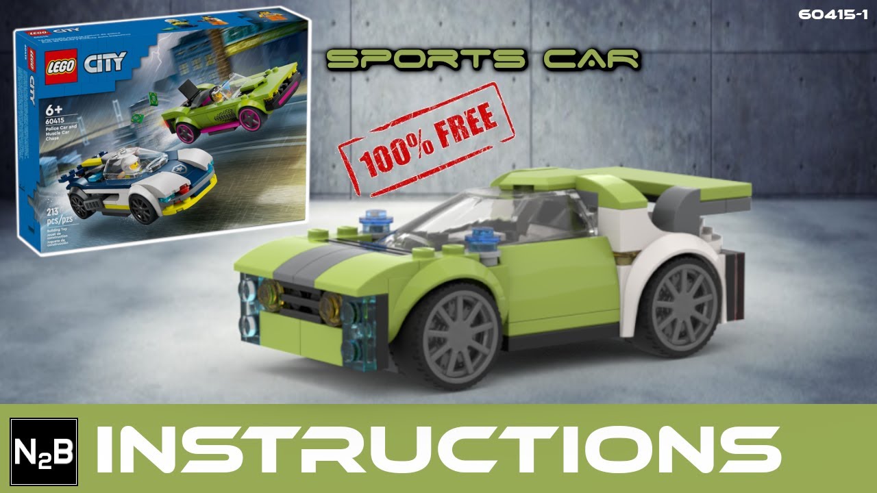 、 Lego 60415 alternate build 1 🔥 SPORTS CAR 💣 FREE instructions