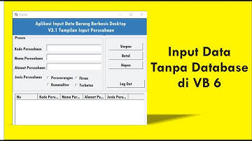 Input Data di VB6 Tanpa Database dan Mysql