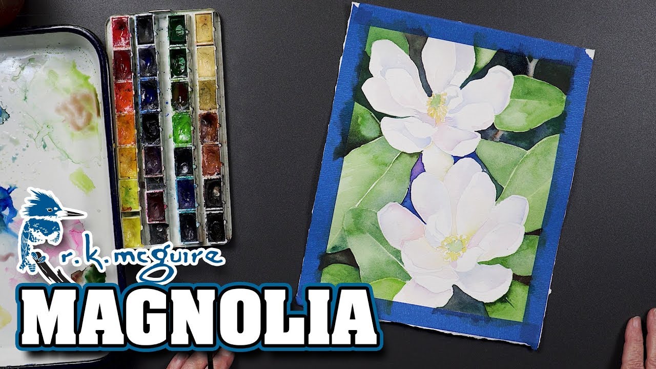 Magnolia Flower How to Watercolor Paint R K McGuire YouTube